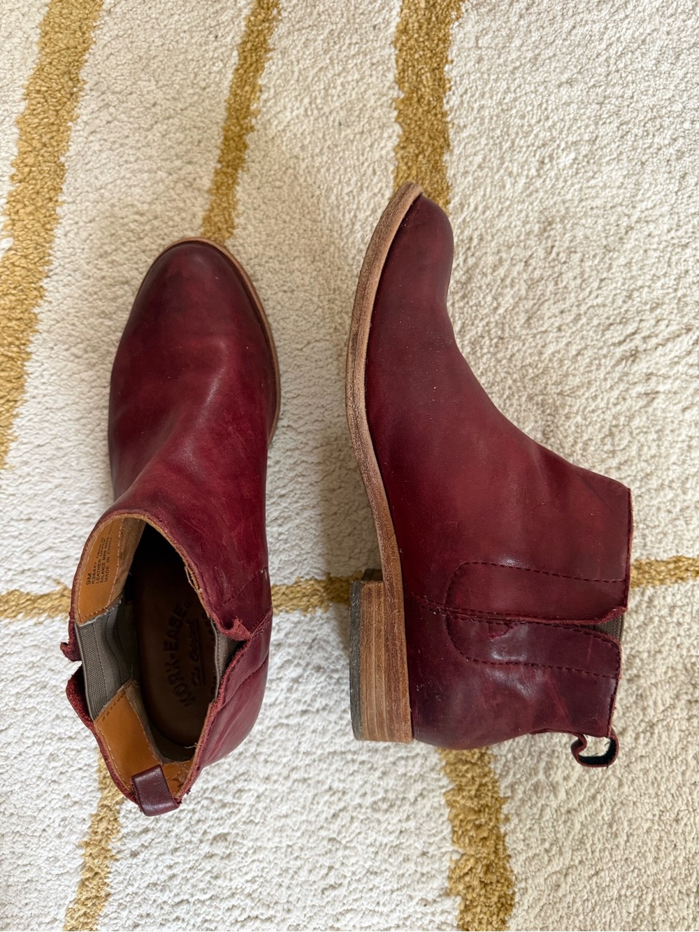 Women’s Burgundy Leather ankle boot